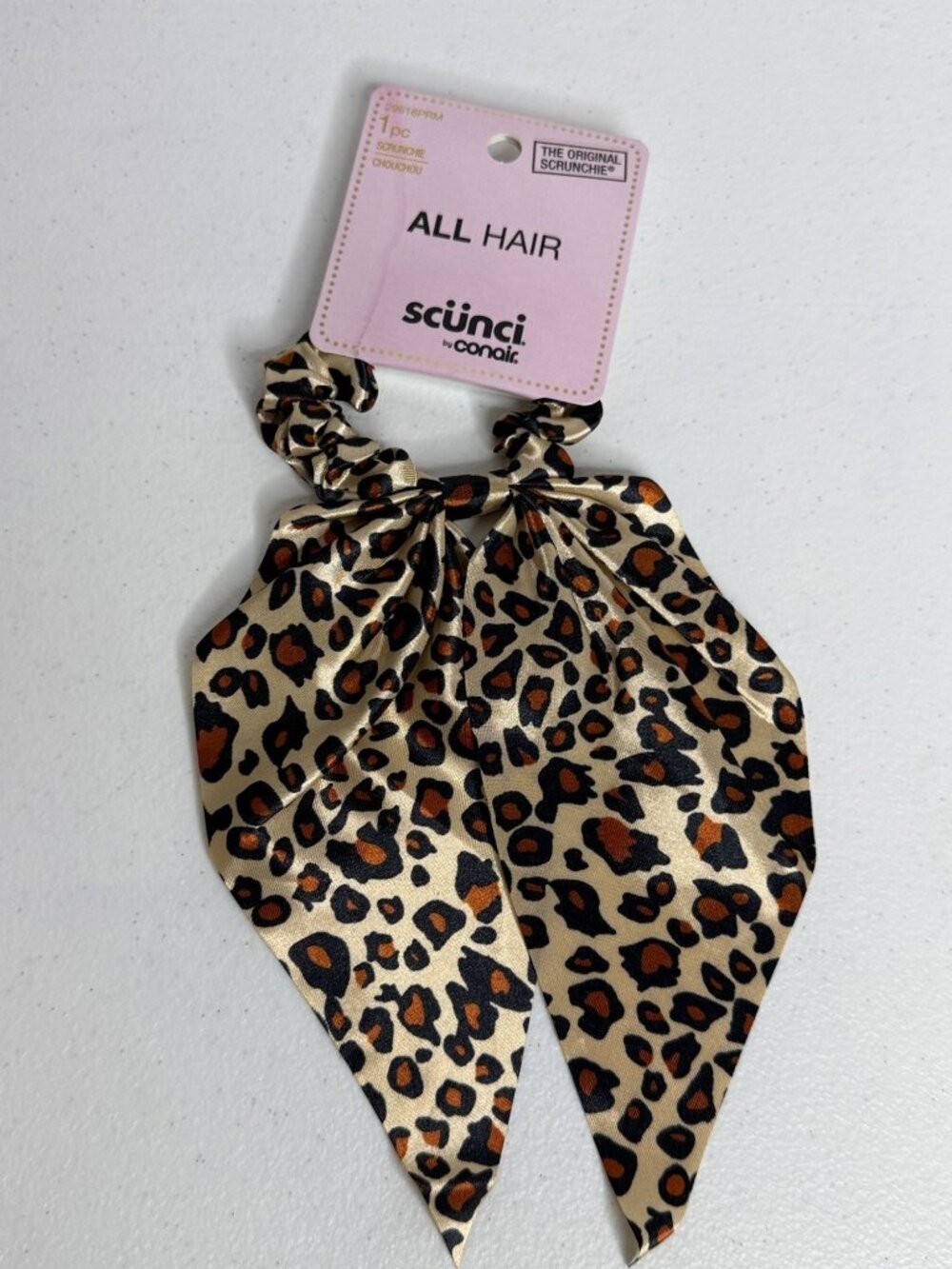 Scunci Leopard Scarf Scrunchie Hair Tie Animal Print Y2K Mob Wife
